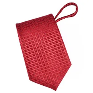 Donna cravatta con zip fantasia rossa abito professionale cravatta facile accessorio moda