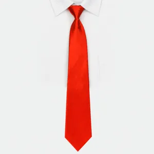 Dettaglio cravatta con zip rossa da uomo, elegante cravatta da lavoro per abbigliamento formale.