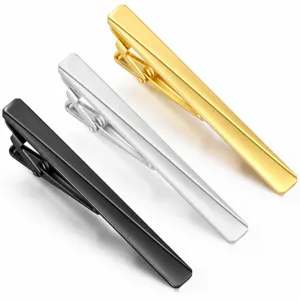 Klassische Metall Krawattenklammer Set in Gold Silber Schwarz, elegantes Herren Accessoire.