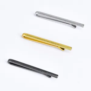 Set fermacravatta uomo metallo sottile argento oro nero per abito formale affari