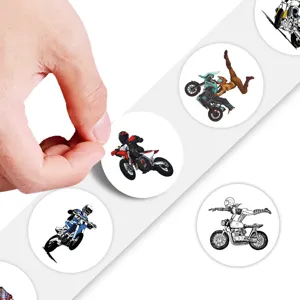 Rolle Motorrad Aufkleber mit abziehbaren Stickern für Helm und Autodeoration Gestaltung.