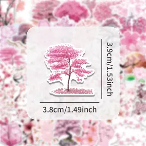 Autocollant rose fleurs cerisier esthetique carnet DIY decoration materiel pour guka