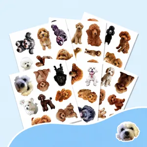 Cute poodle cartoon graffiti stickers 50pcs for luggage laptop guitar decoration