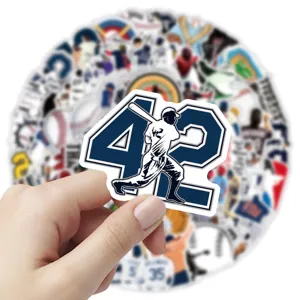 100pcs baseball cartoon graffiti stickers sports waterproof decals for water bottle car
