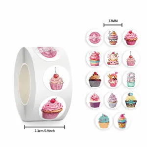 Cupcake Rollen Aufkleber Süße Dessert Dekorative Selbstklebende Aufkleber Für Tagebuch Sammelalbum Wasserflasche Geschenke