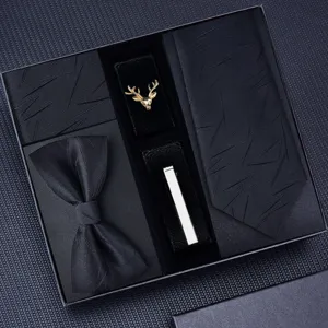 Heren zaken formele das set met vlinderdas pochet manchetknopen en dasspeld geschenk.