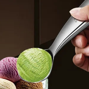 Stainless steel ice cream scoop and fruit baller for kitchen, heavy duty durable tool.