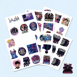 50pcs K-POP Demon Hunters cartoon graffiti stickers waterproof luggage laptop decals