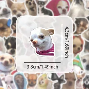Cute Chihuahua waterproof stickers funny dog meme vinyl decal for laptop water bottle pack