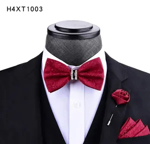 Set papillon fazzoletto taschino spilla bordeaux uomo matrimonio abito accessori eleganti