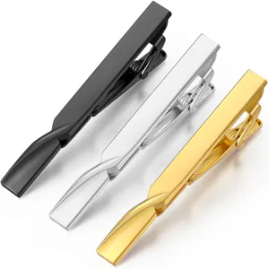 Minimalist Brass Alloy Tie Clip Smooth Glossy Duckbill Clip Business Formal Suit Tie Pin Men Women Accessories