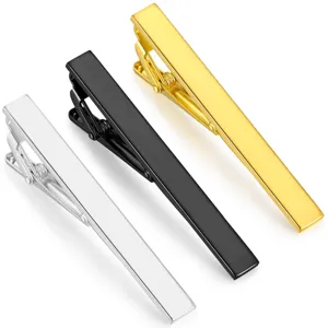 Pince à Cravate en Cuivre pour Hommes Minimaliste Lisse Affaires Épingle de Cravate Métal Costume Formel Accessoire Bijoux