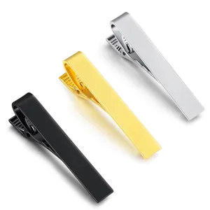 Pince à Cravate Courte en Cuivre pour Hommes Barrette de Cravate Formelle d'Affaires Pince de Cravate Géométrique Minimaliste Accessoire de Costume
