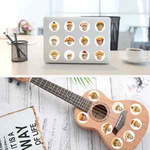 Cute food cat stickers for journaling, laptop and water bottle decoration, waterproof decal.