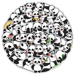Süße Cartoon Panda Aufkleber Pack wasserdichte Vinyl Decals für Koffer Gitarre Tasse