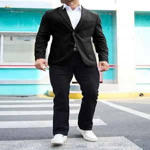 Men's casual blazer jacket suit coat plus size business daily outerwear menswear