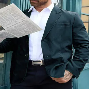 Men's casual blazer suit jacket stylish single breasted business coat for daily wear outdoor