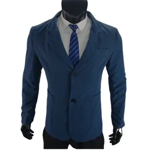 Casual men blue suit jacket blazer with white shirt and blue tie for business daily wear