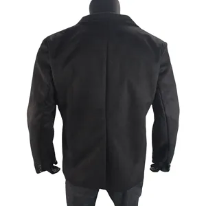 Schwarzer Herren Freizeit Blazer in europäischem Schnitt, elegant und klassisch für Büro.