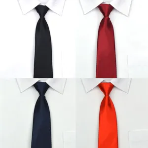 Donne Classico Tinta Unita Jacquard Cravatta con Cerniera Business Formale Cravatta a Punta di Freccia Per Ufficio Carriera Lavoro