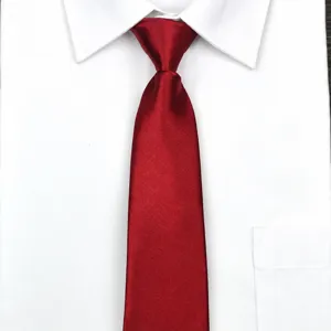 Cravatta con cerniera rossa da donna, cravatta elegante tinta unita per abiti formali.