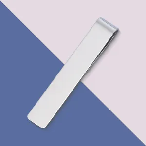 Edelstahl Krawattenklammer für Herren, minimalistische Metall Geldklammer für den Alltag.