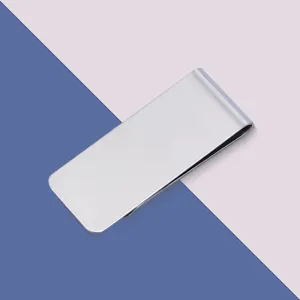 Minimalistische Geldklammer aus Edelstahl für Bargeld und Karten, eleganter Metall-Klammerbeutel.