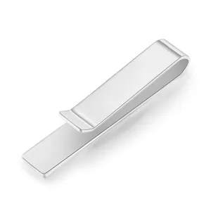 Edelstahl Krawattenklammer minimalistische Metall Geldklammer poliertes Business Accessoire