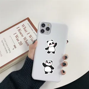 Süße Cartoon Panda Sticker Detailansicht, perfekt für Handyhülle und Wasserflasche.