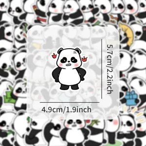 Niedlicher Cartoon Panda wasserdichter Vinyl Aufkleber fuer Laptop Trinkflasche Deko