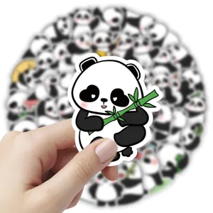 Süße Cartoon Panda Aufkleber Packung für Koffer Gitarre Laptop, wasserdichte Vinyl Sticker 50tlg
