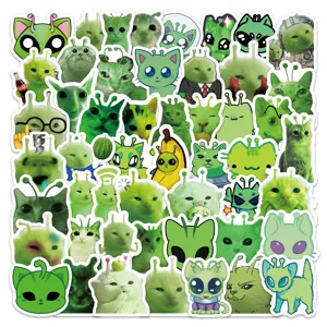 Wasserdichte PVC Alien Katze Cartoon Graffiti Aufkleber Sticker Pack Für Laptop Gitarre Koffer Auto Handyhülle Dekoration