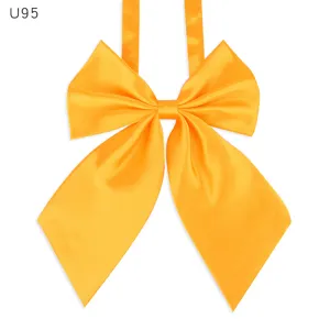 Pajarita de satén color sólido corbata de ropa formal accesorio para el cuello