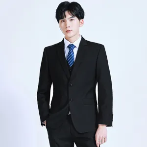 Heren Zakelijk Pak Set Slim Fit Tweedelig Pak Formele Professionele Blazer En Broek Effen Kleur Bruiloft Bruidegom Outfit