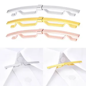 Épingle de Col et Pince à Cravate en Cuivre pour Hommes Chemise d'Affaires Accessoires de Costume en Métal