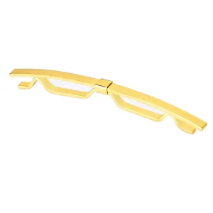 Elegante epingle de col en metal dore forme lunettes pour chemise homme accessoire