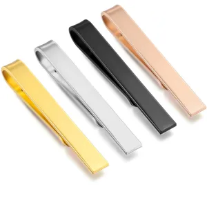 Pince à Cravate Minimaliste en Cuivre pour Hommes Affaires Exécutif Formel Barre de Cravate Épingle de Cravate en Métal Fête de Mariage Bijoux Cadeau