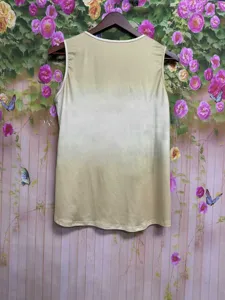 Donna top senza maniche sfumato canotta casual base estate moda abbigliamento nuovo stile
