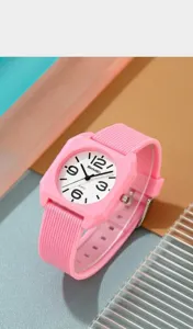 SKMEI ροζ τετράγωνο ρολόι quartz σιλικόνης για φοιτητές, μινιμαλιστικό αδιάβροχο ρολόι.