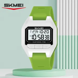 SKMEI Orologio Digitale Sportivo Multifunzionale Impermeabile 50M Orologio per Studenti Uomo Donna Quadrante Quadrato Cinturino in Silicone Orologio da Polso Elettronico