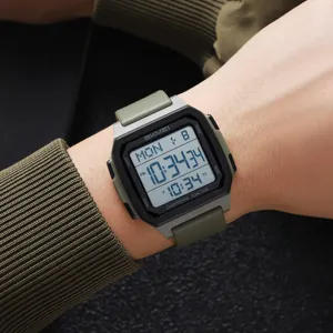 Orologio Digitale SKMEI per Uomo Donna Impermeabile Cassa Quadrata Cinturino in TPU Doppia Ora Conto alla Rovescia Allarme Retroilluminazione Orologio Sportivo