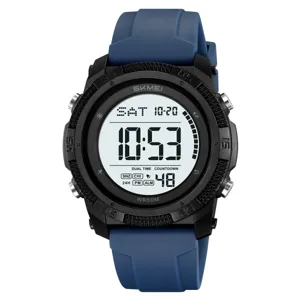 SKMEI orologio sportivo digitale da uomo impermeabile all'aperto cinturino blu silicone