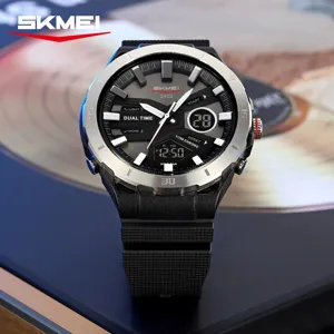 SKMEI Men Dual Display Sports Watch Waterproof Outdoor Chronograph Quartz Wristwatch