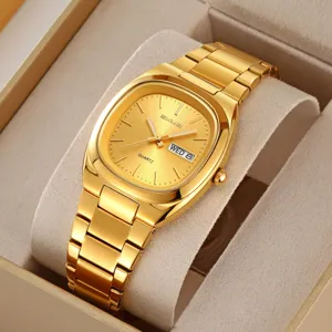 Montre à Quartz Minimaliste en Acier Inoxydable pour Hommes Femmes Montre-Bracelet Calendrier Étanche Décontractée pour Couples
