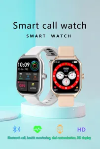 Smart call watch with Bluetooth connectivity, fitness health monitoring, and custom HD display.