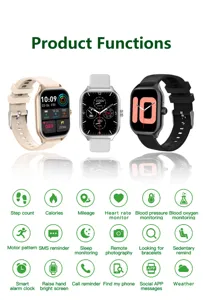 Smartwatch GT4 Bluetooth Call Heart Rate Blood Oxygen Monitor Fitness Tracker Waterproof Smart Watch