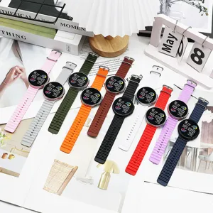 Colorful LED electronic watch with silicone strap, fashion sports digital watch for students.