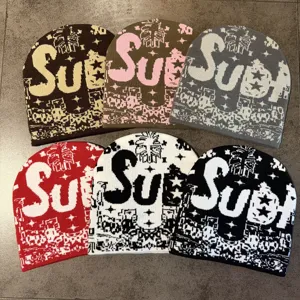 Halloween Skelett Stern Jacquard Strickmütze Für Herren Damen Winter Warm Hip Hop Totenkopf Kappe Y2K Streetwear Grafik Mütze