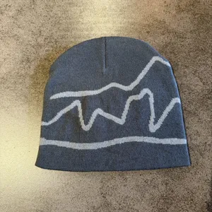Berretto in maglia jacquard con onde retro per uomo e donna, cappello di lana caldo invernale.