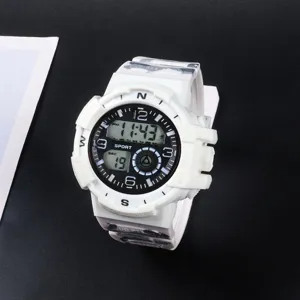 Kids sports digital watch multi-function waterproof camo strap outdoor electronic timepiece youth